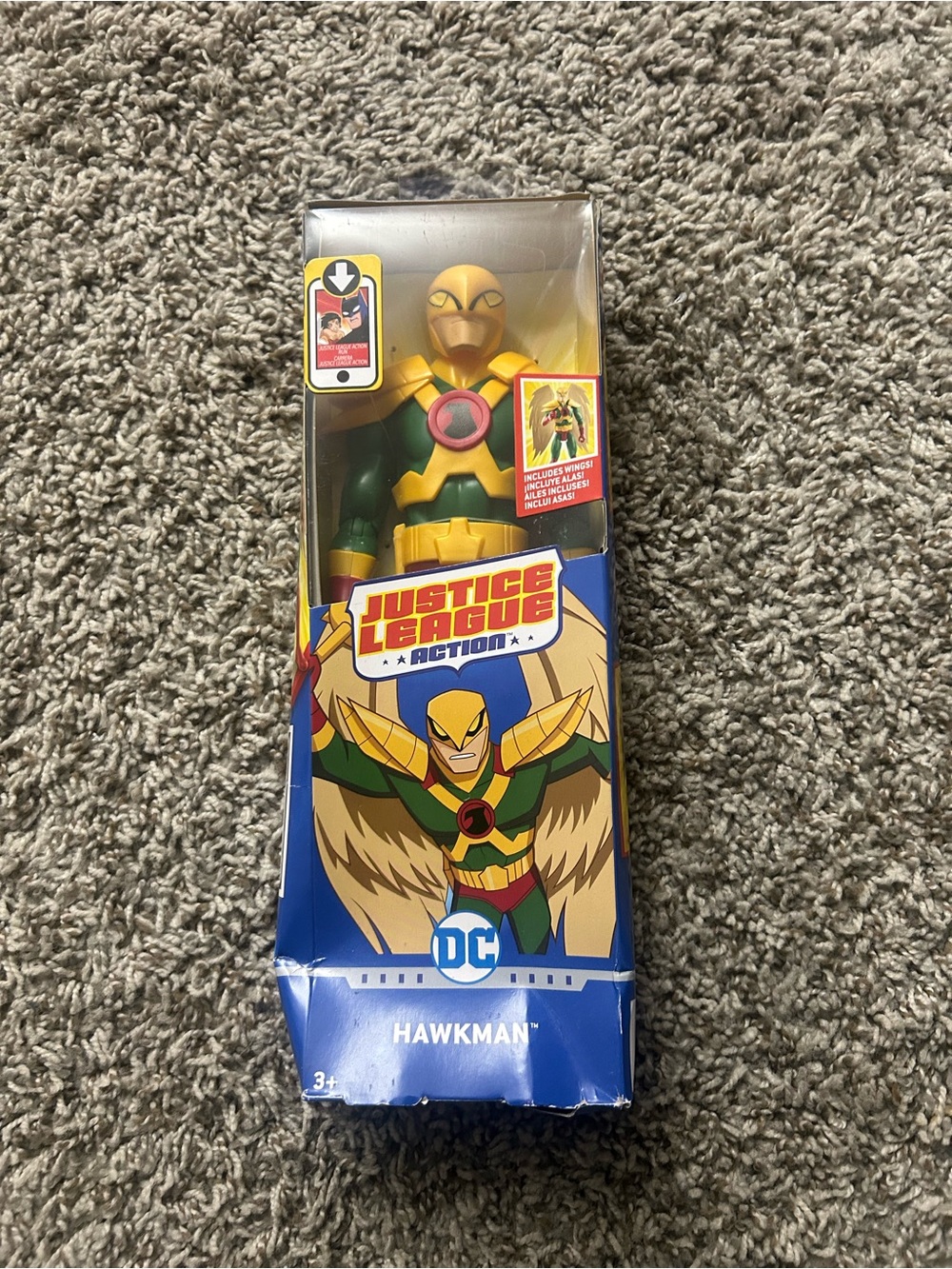 DC Hawkman Figure - Green, Gold & Red Accents
